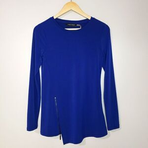 🦋3/$25 Ivanka Trump XSmall Long Sleeve Blue Tunic Zipper Detail